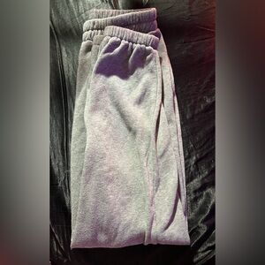 Gray, baggy sweatpants